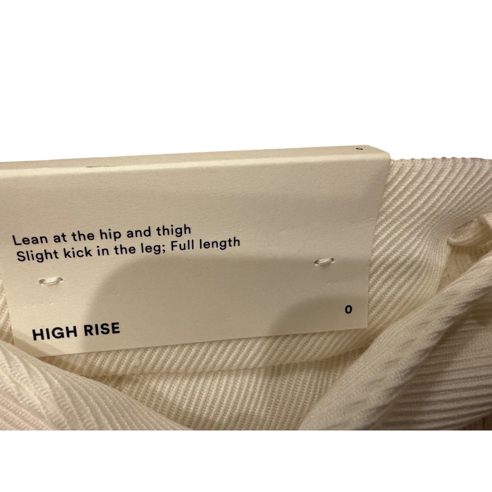 Ann Taylor Womens High Rise Belted Flare Leg Trousers Winter White Size 0 NWT - Picture 8 of 8